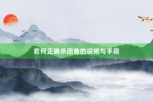 若何正确杀团鱼的设施与手段